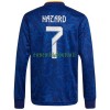 Maillot à Manches Longues Real Madrid Eden Hazard 7 Extérieur 2021-22 Pour Homme